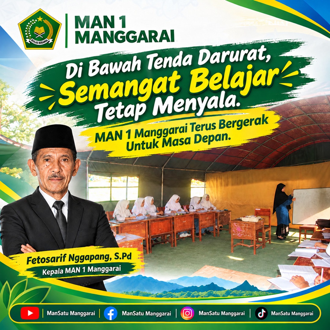 SEMANGAT BELAJAR TETAP MENYALA DIBAWAH TENDA DARURAT